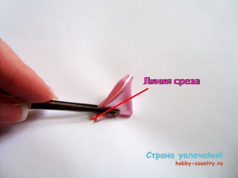 Изготовление заколки канзаши своими руками