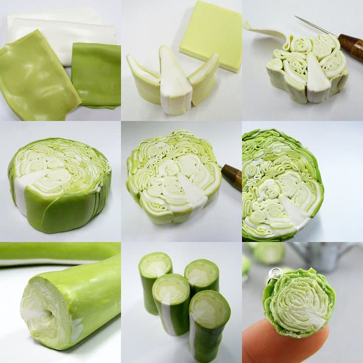 Капуста из полимерной глины