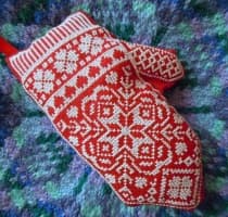 вышивка варежек