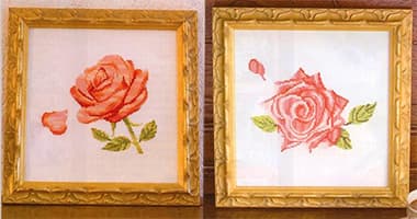 схемы для вышивки роз