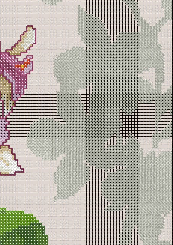 Вышивка крестом Орхидеи в вазе