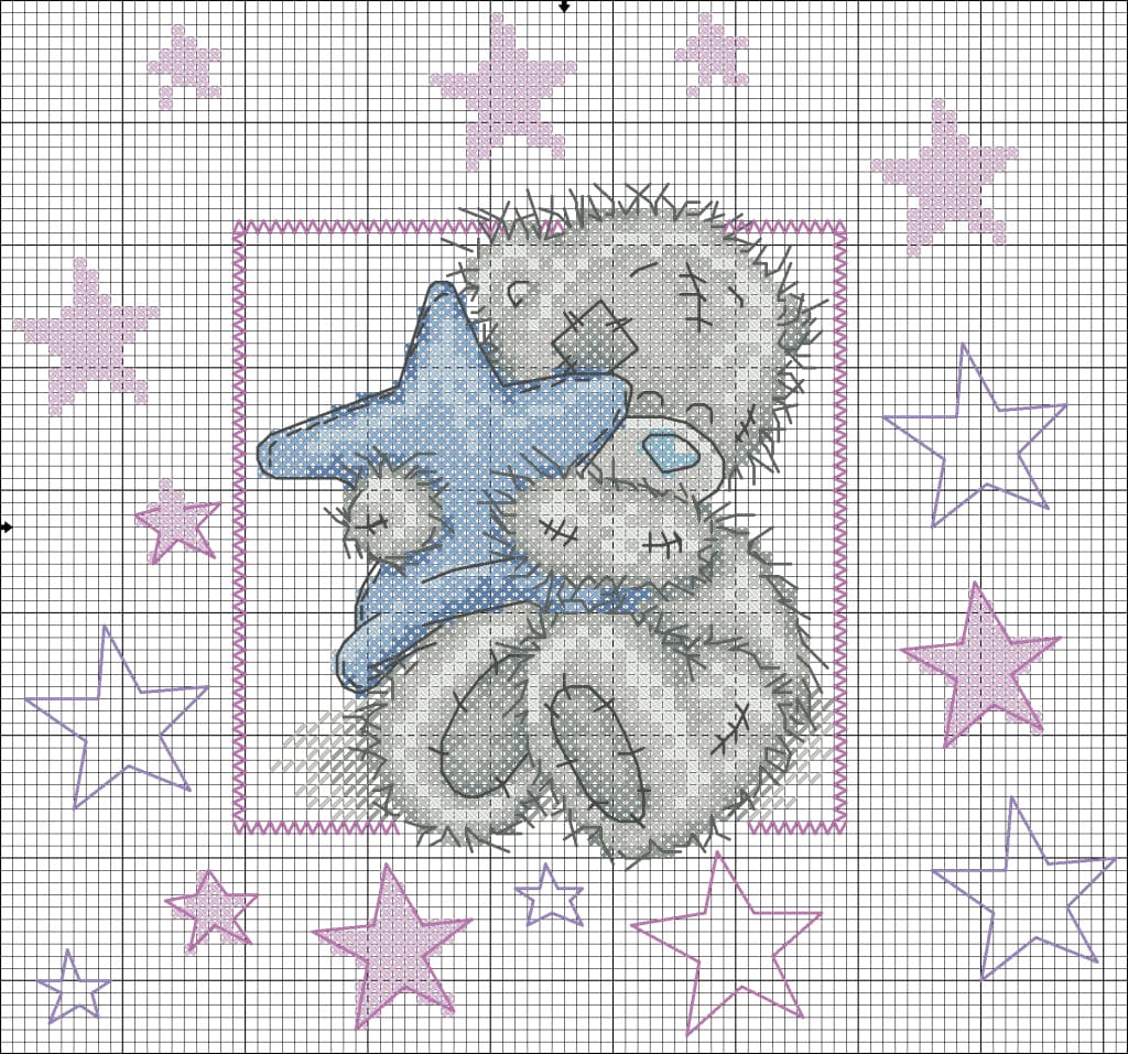 Схемы для вышивки: Tatty Teddy