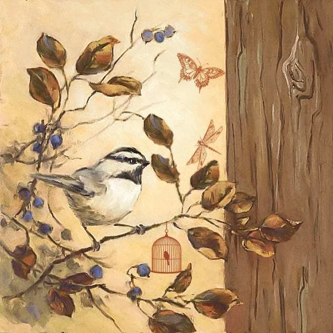 Картинки для декупажа «Птицы»